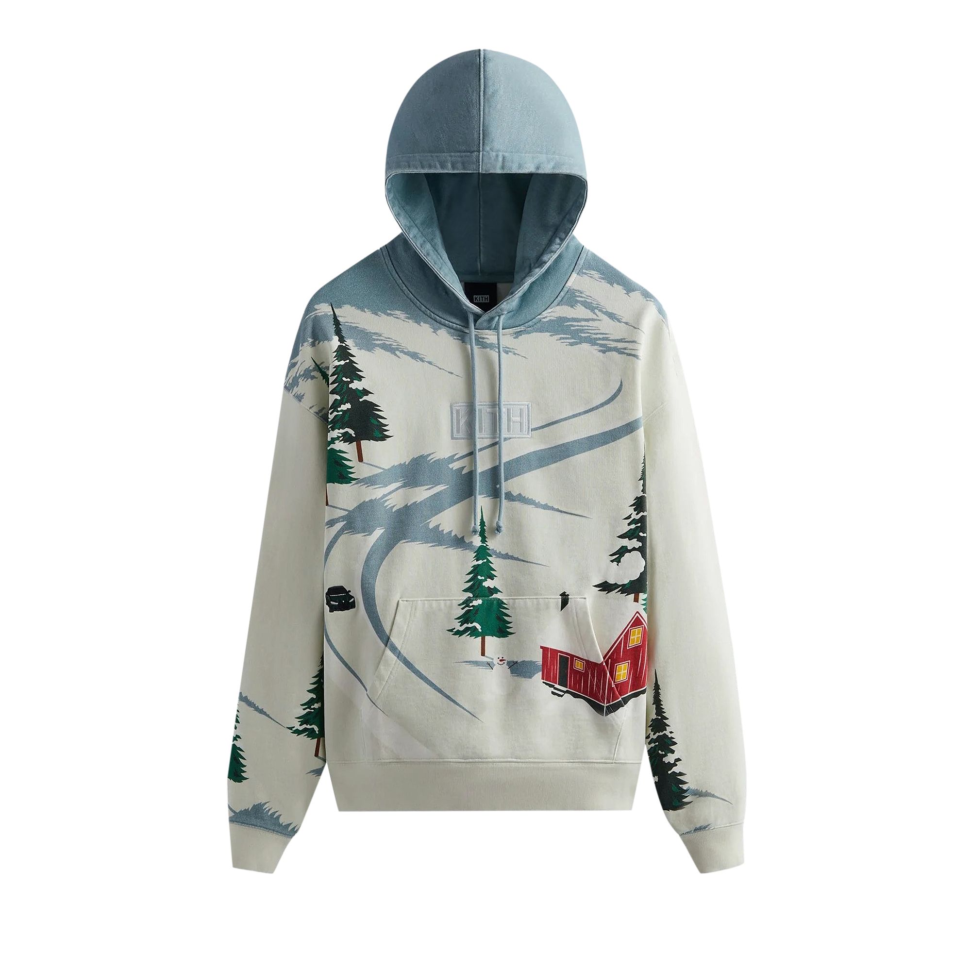 Pre-owned Kith Mas Day Nelson Hoodie 'chalk' In Multi-color