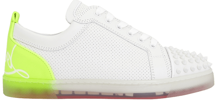 Buy Christian Louboutin Fun Louis Junior Spikes Flat 'White