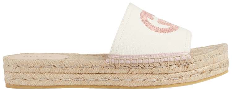 Buy Gucci Wmns Espadrille Slide Interlocking G White Shell 725832 KIFD0 9093 GOAT CA
