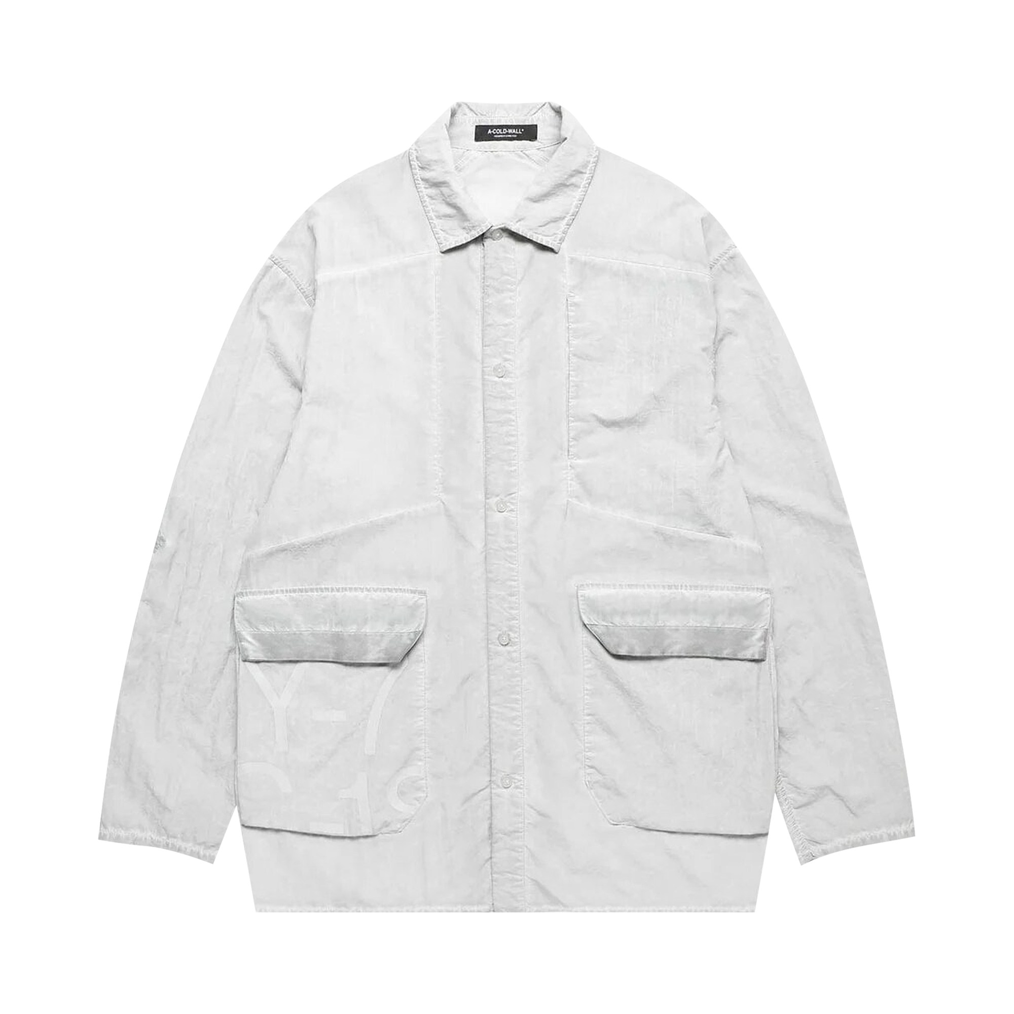Pre-owned A-cold-wall* Cipher Garment Dyed Overshirt 'bone' In Cream