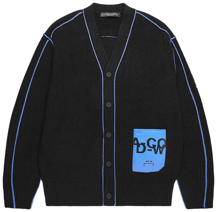 Buy A Cold Wall Patch Pocket Cardigan Black ACWMK102 BLAC GOAT
