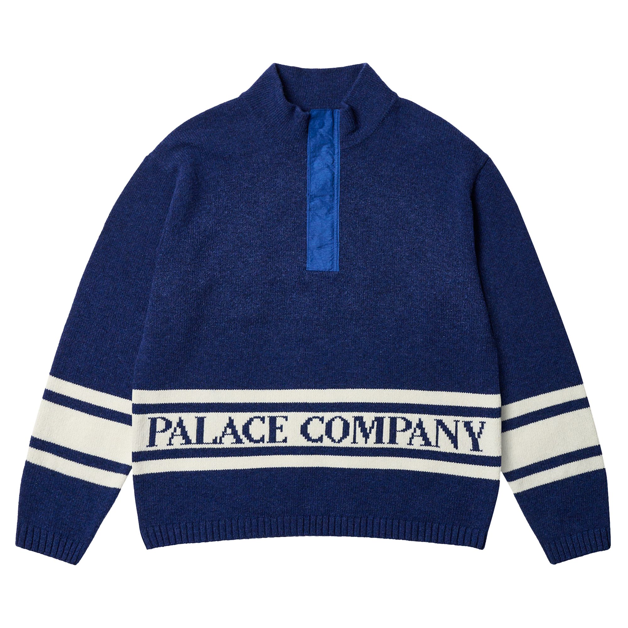 Palace x C.P. Company Funnel Neck Knit 'Bright Cobalt' | Blue | Men's Size M