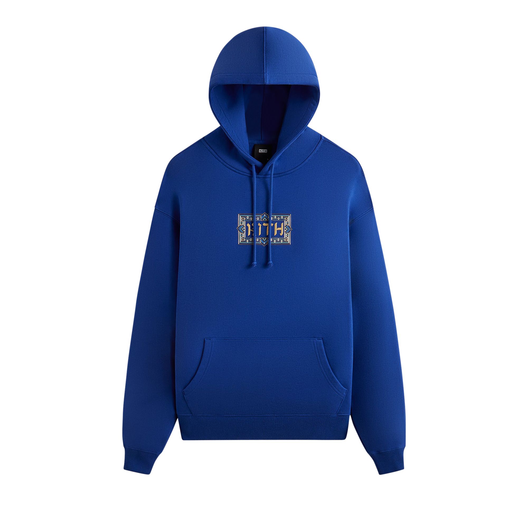 Pre-owned Kith Treats Hanukkah Hebrew Logo Williams Iii Hoodie 'current' In Blue