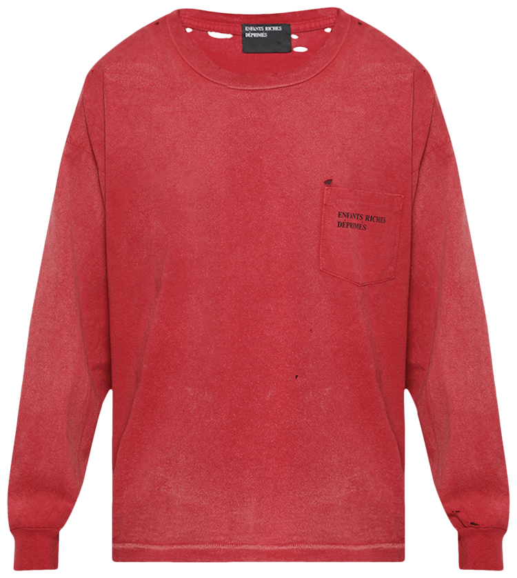 Buy Enfants Riches Déprimés Thrashed Logo Long-Sleeve Pocket T-Shirt