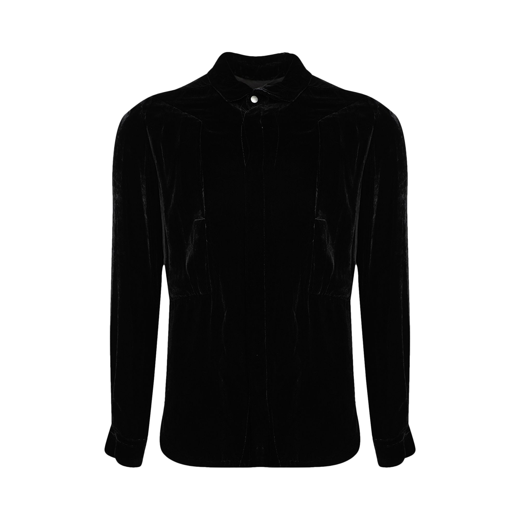 Pre-owned Rick Owens Fogpocket Long-sleeve Shirt 'black' | Men's Size 56
