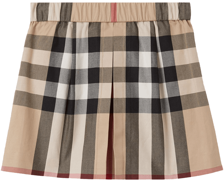 burberry archive vintage print pleated skirt