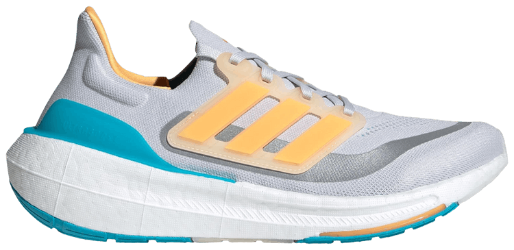 Buy UltraBoost Light Grey Flash Orange Cyan IE1758 GOAT