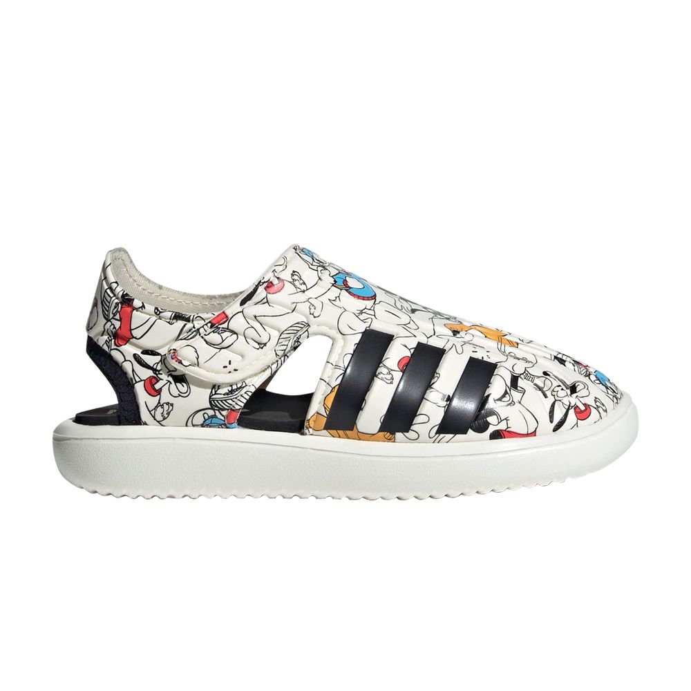 Pre-owned Adidas Originals Adidas Disney X Water Sandal J 'mickey Mouse And Friends' | White | Kid's Size 12.5