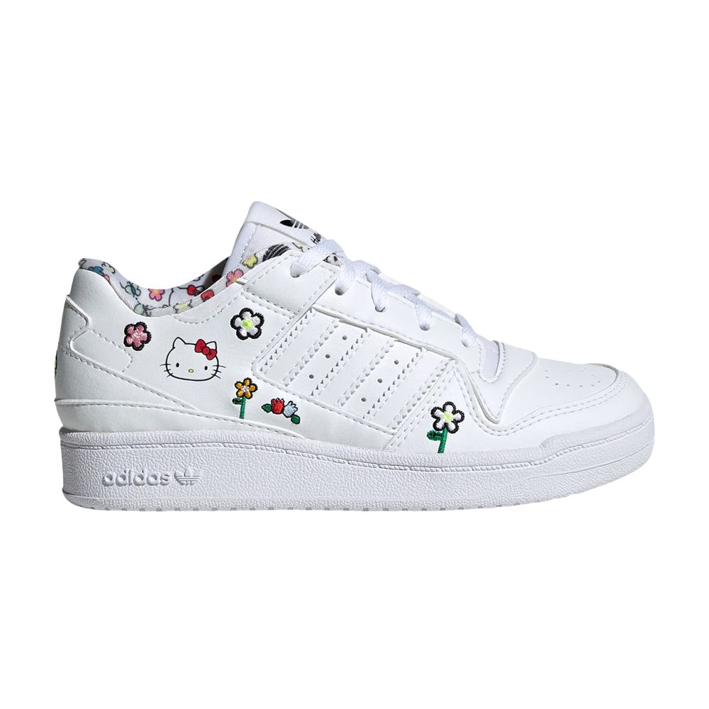 Pre-owned Adidas Originals Adidas Hello Kitty X Forum Low C 'floral' | White | Kid's Size 2.5