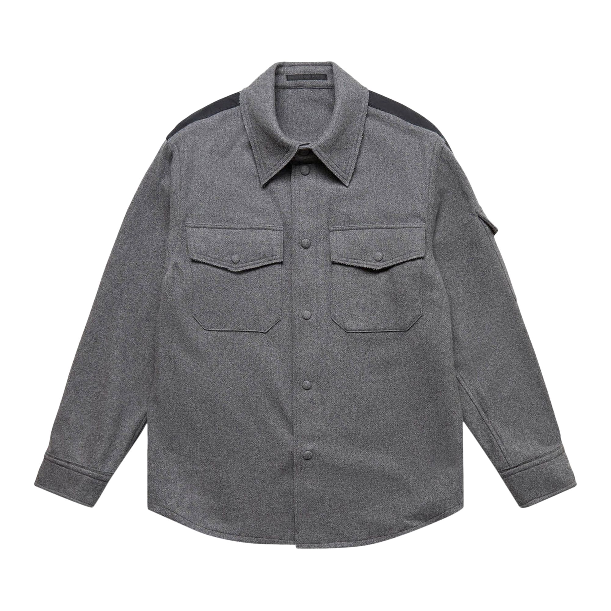 Pre-owned Helmut Lang Button Up Long-sleeve Shirt 'grey Melange' | Men's Size Xl