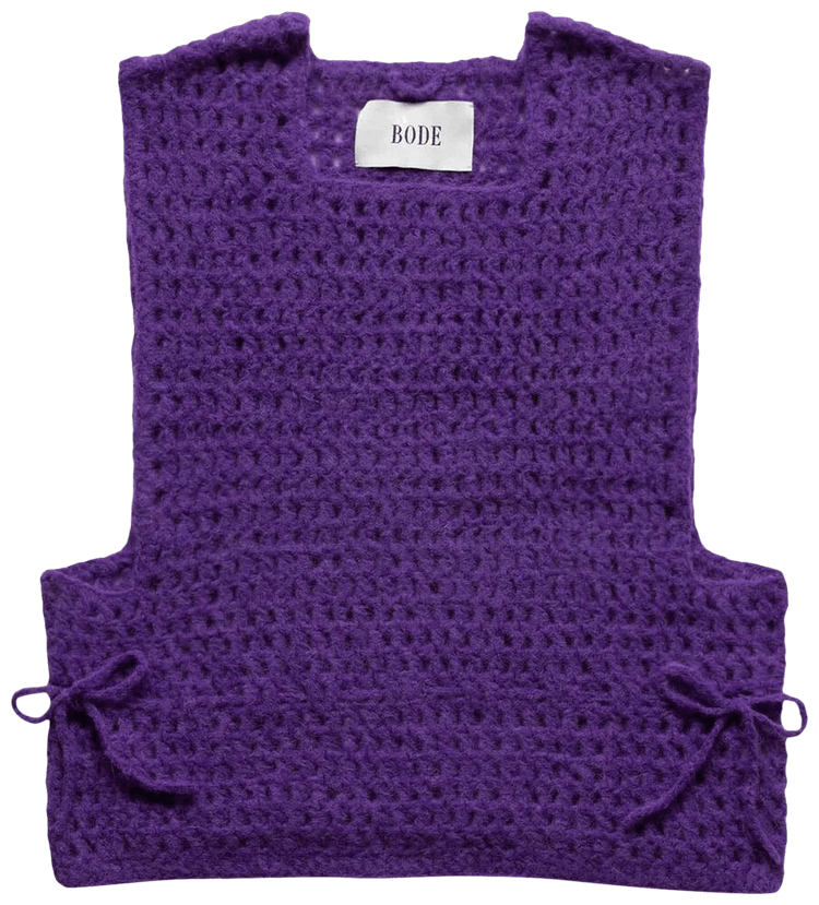 Buy Bode Crochet Vest 'Purple' MRF22KT003 PURP GOAT UK