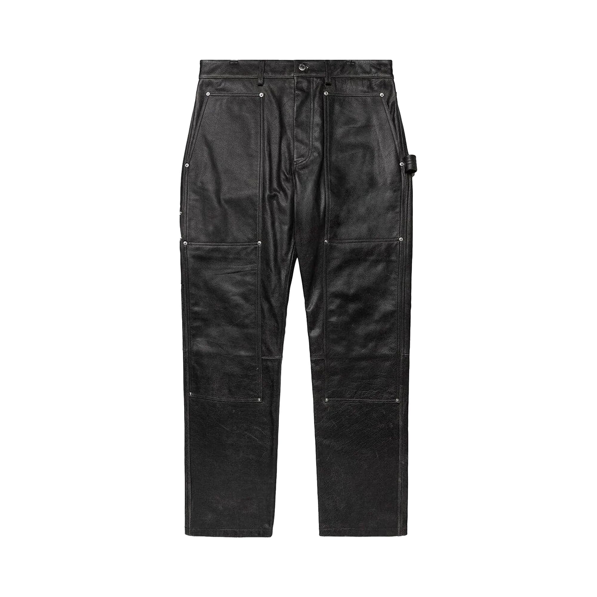 Pre-owned Helmut Lang Leather Carpenter Pants 'black' | Men's Size 28