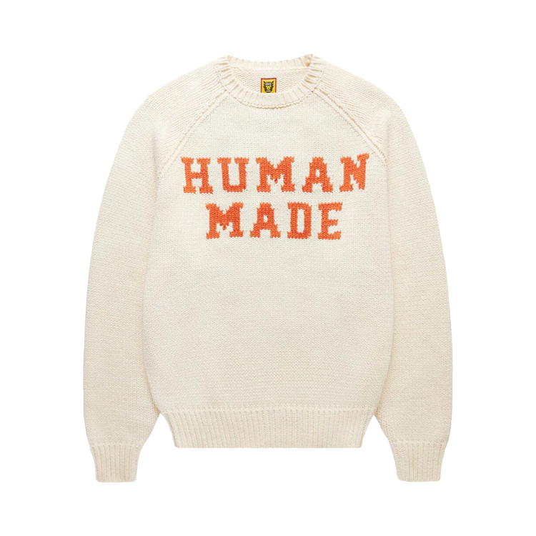 Buy Human Made Bear Raglan Knit Sweater 'White' - HM25CS001 WHIT