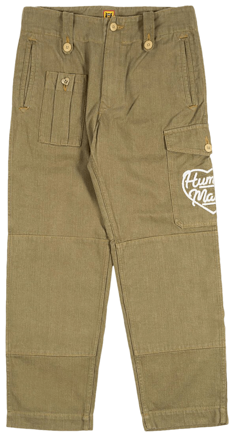 Buy Human Made Military Denim Cargo Pants 'Olive Drab' HM25PT002 OLIV