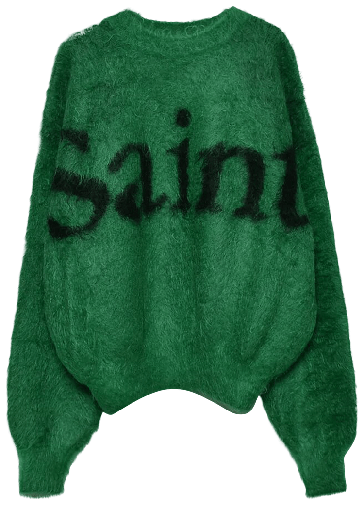 Buy Saint Michael Saint Mohair Knit Crewneck 'Green' SM A23 0000 043