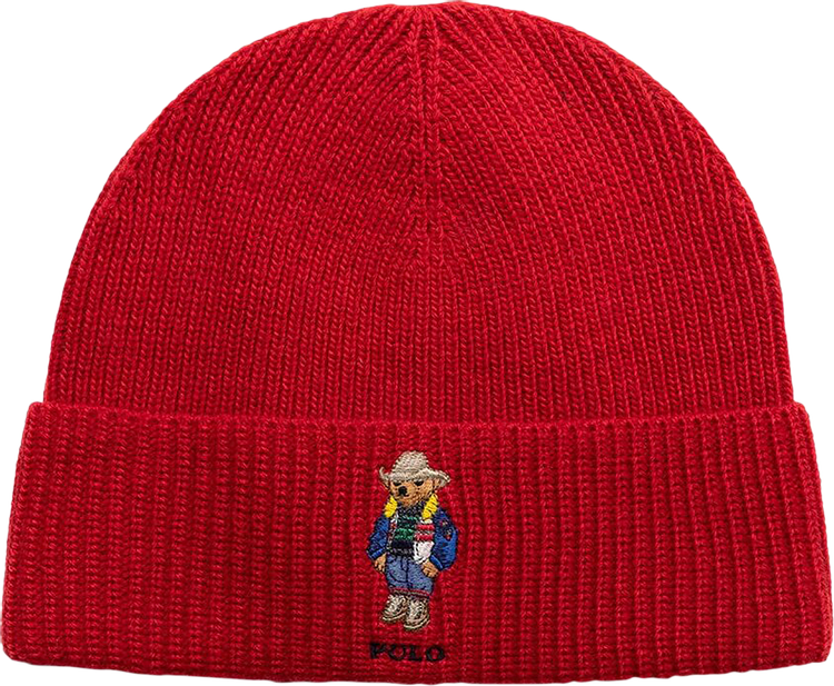 Polo Ralph Lauren Solid Holiday Bear Beanie 'Red'