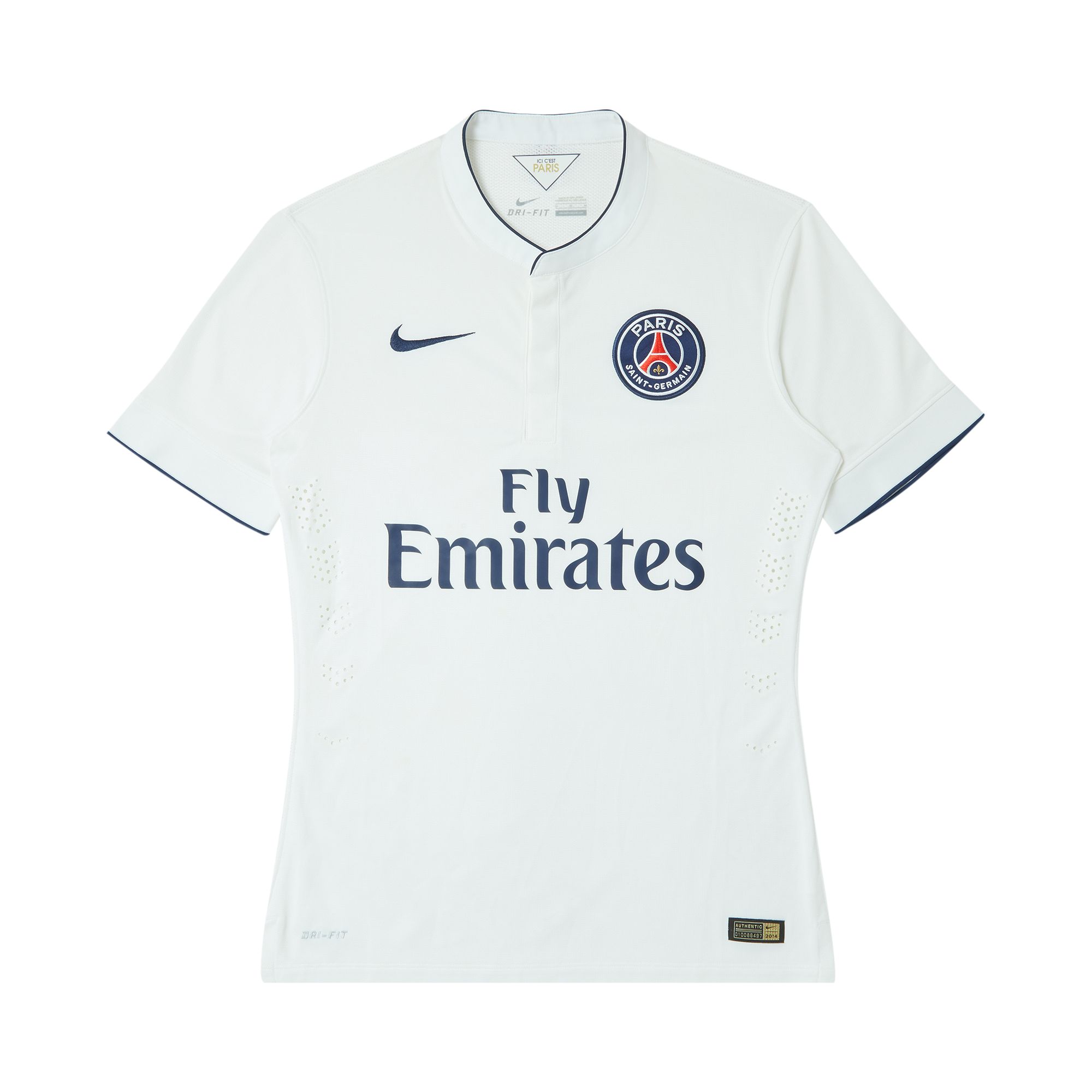 Pre-owned Paris Saint-germain Stock Pro Away Jersey 'white' | Men's Size S