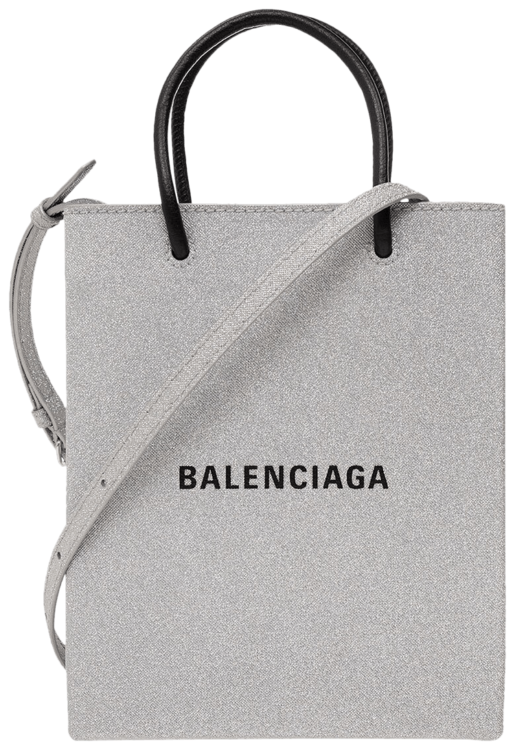 Buy Balenciaga Shopping Phone Holder Bag Silver 693805 2AAAE