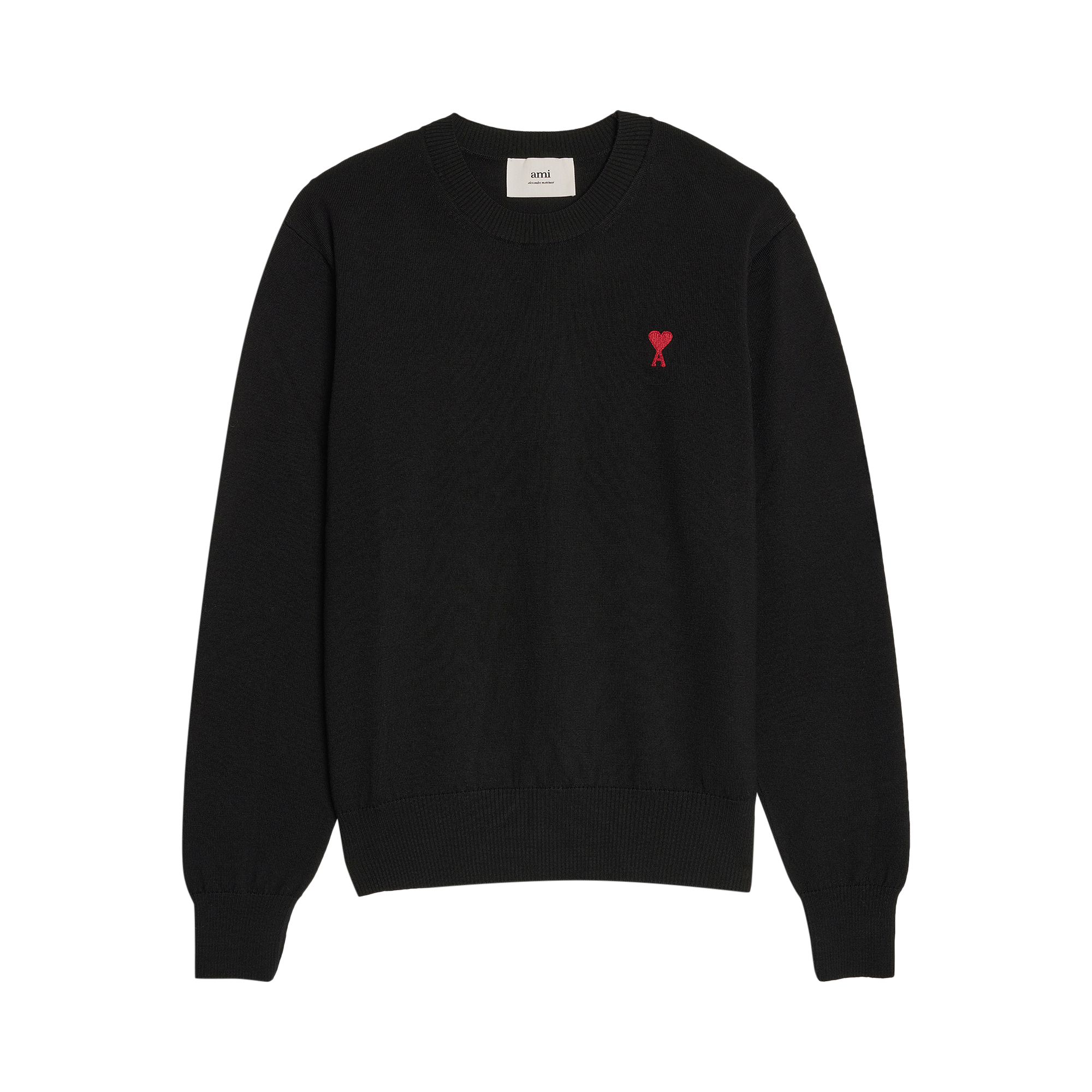Pre-owned Ami Alexandre Mattiussi Ami Crewneck Sweater 'black'