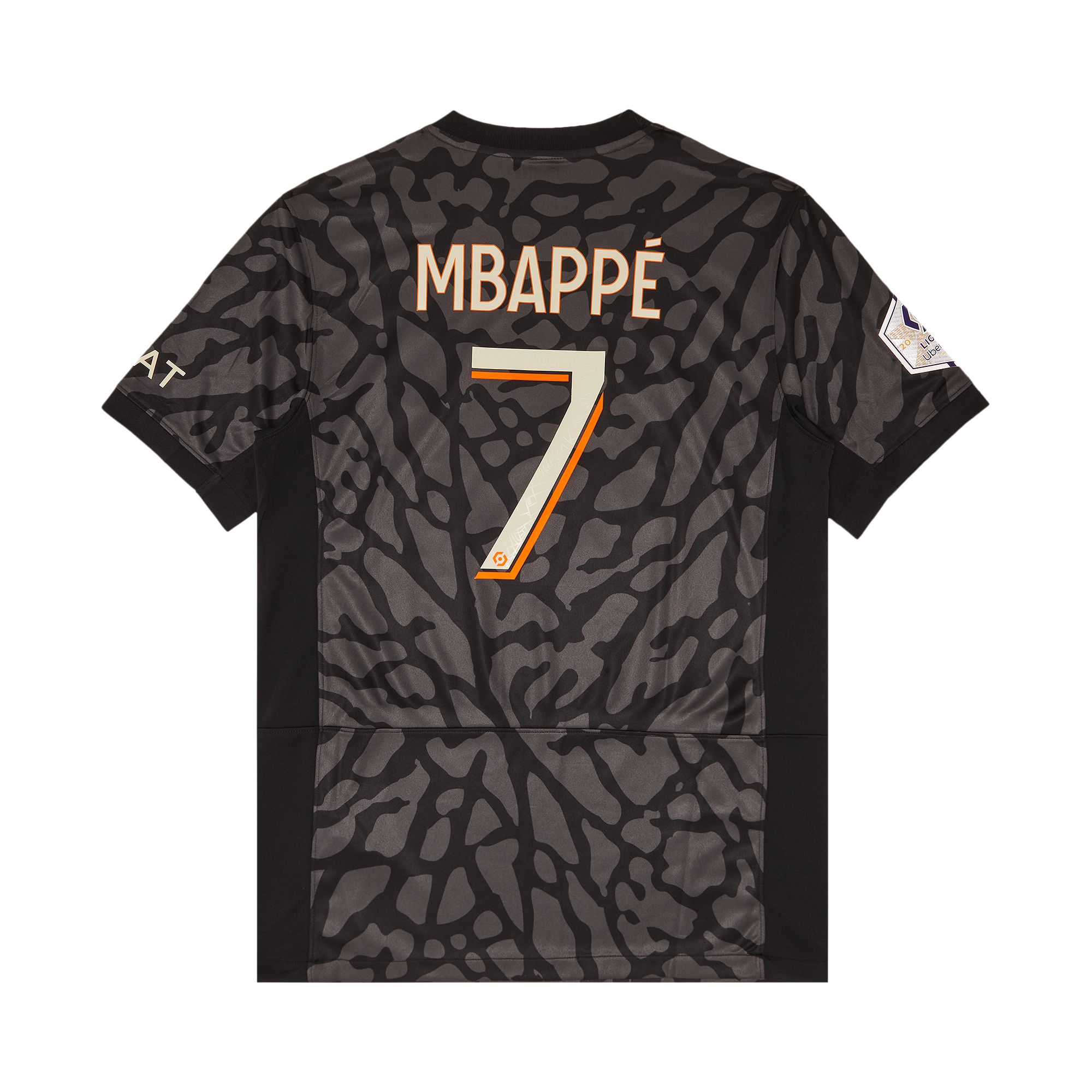 Paris Saint-Germain x Jordan Third Stadium Mbappé Ligue 1 Print Jersey + Badges 'Black' | Men's Size M