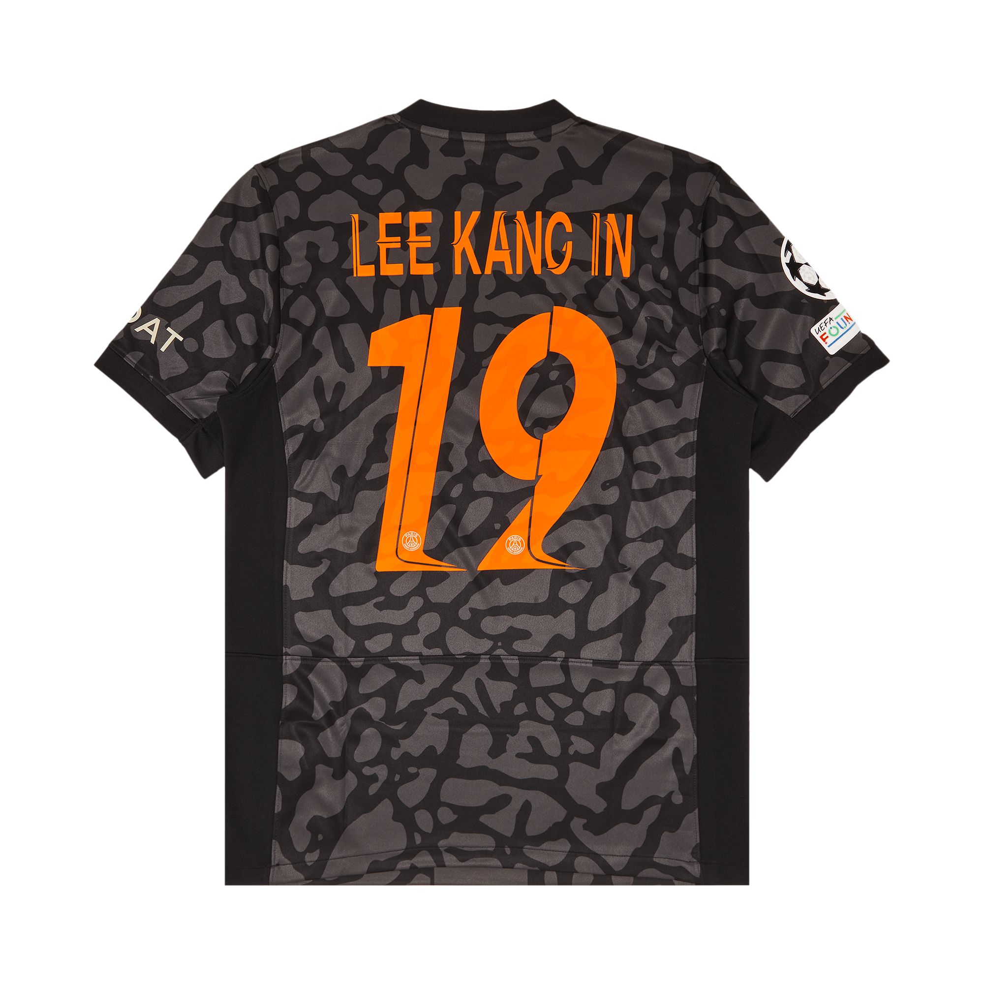 Paris Saint-Germain x Jordan Third Stadium Kang-In Lee UCL Print Jersey + Badges 'Black' | Men's Size M