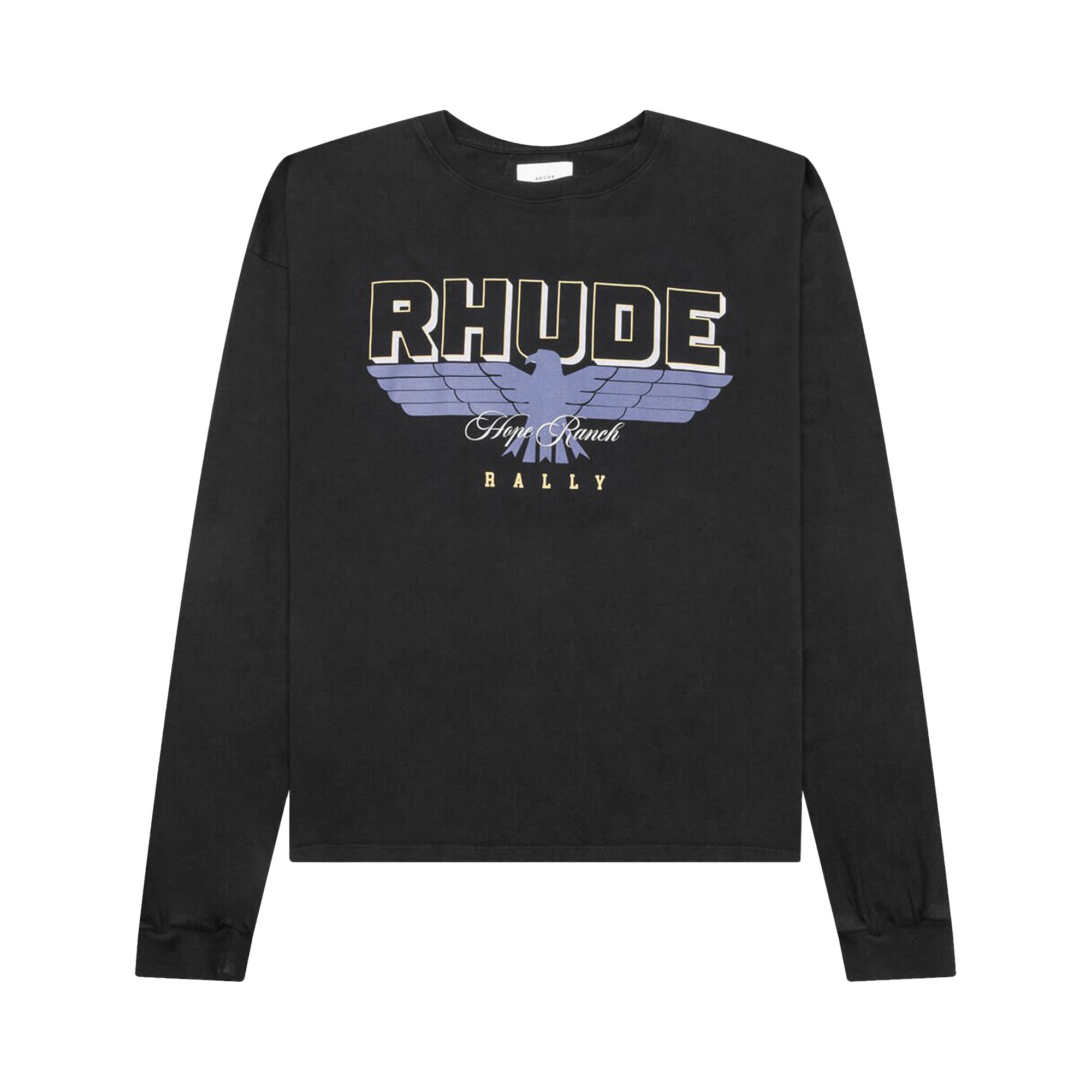 Rhude Hope Ranch Long-Sleeve Tee 'Vintage Black' | Men's Size XL