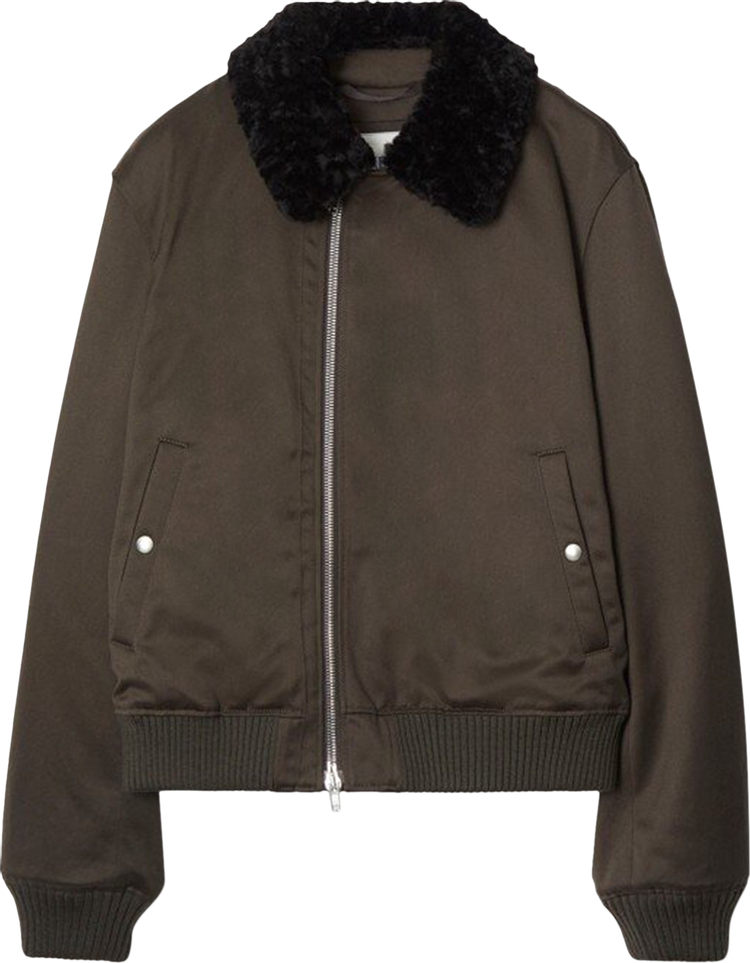 Buy Burberry Shearling Bomber Jacket 'Otter' - 8077137 | GOAT