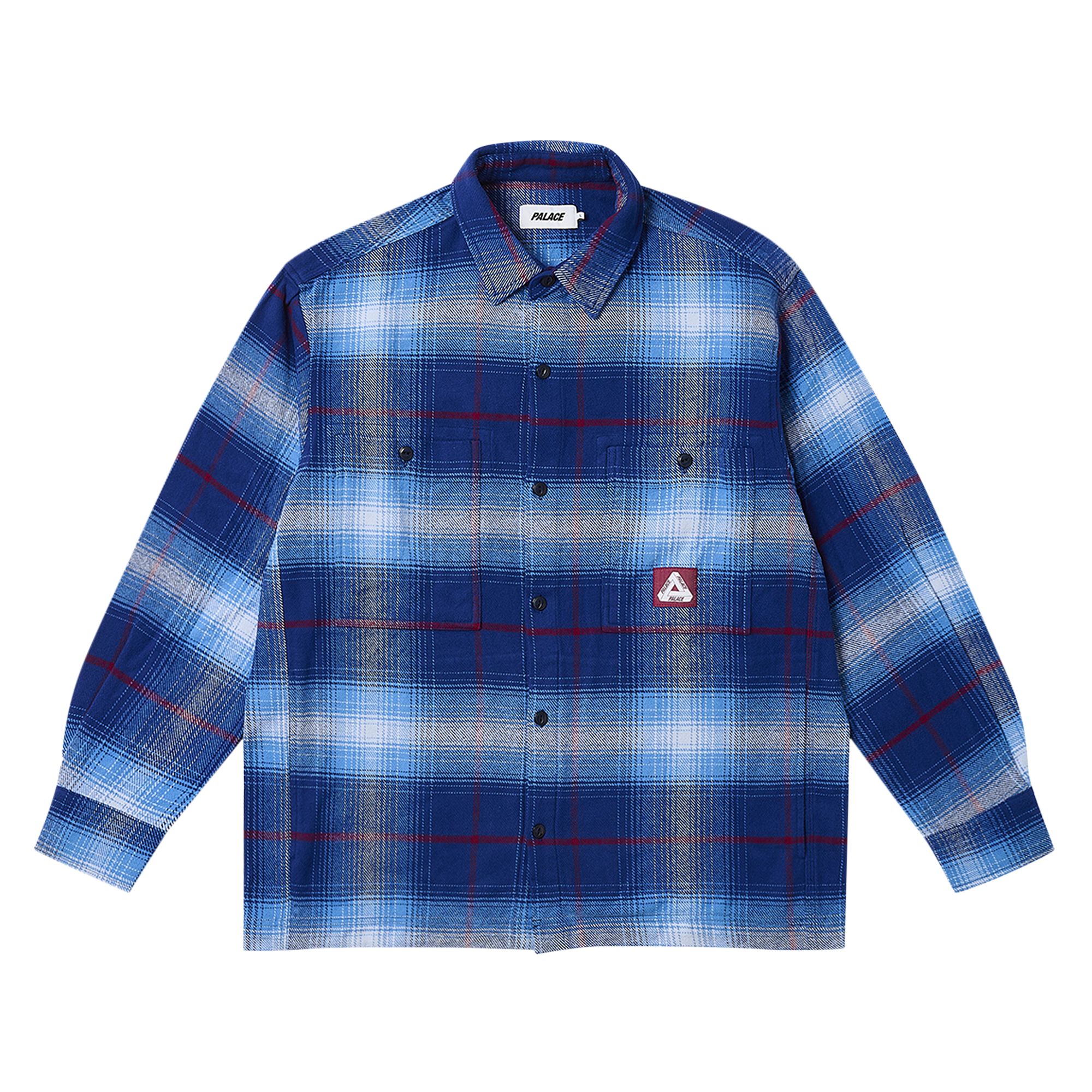 Palace Work Shirt 'Navy/Pink' | Blue | Men's Size M