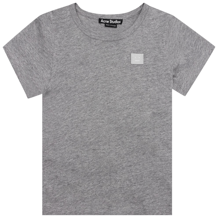 Buy Acne Studios Kids Nash Face T Shirt Light Grey Melange