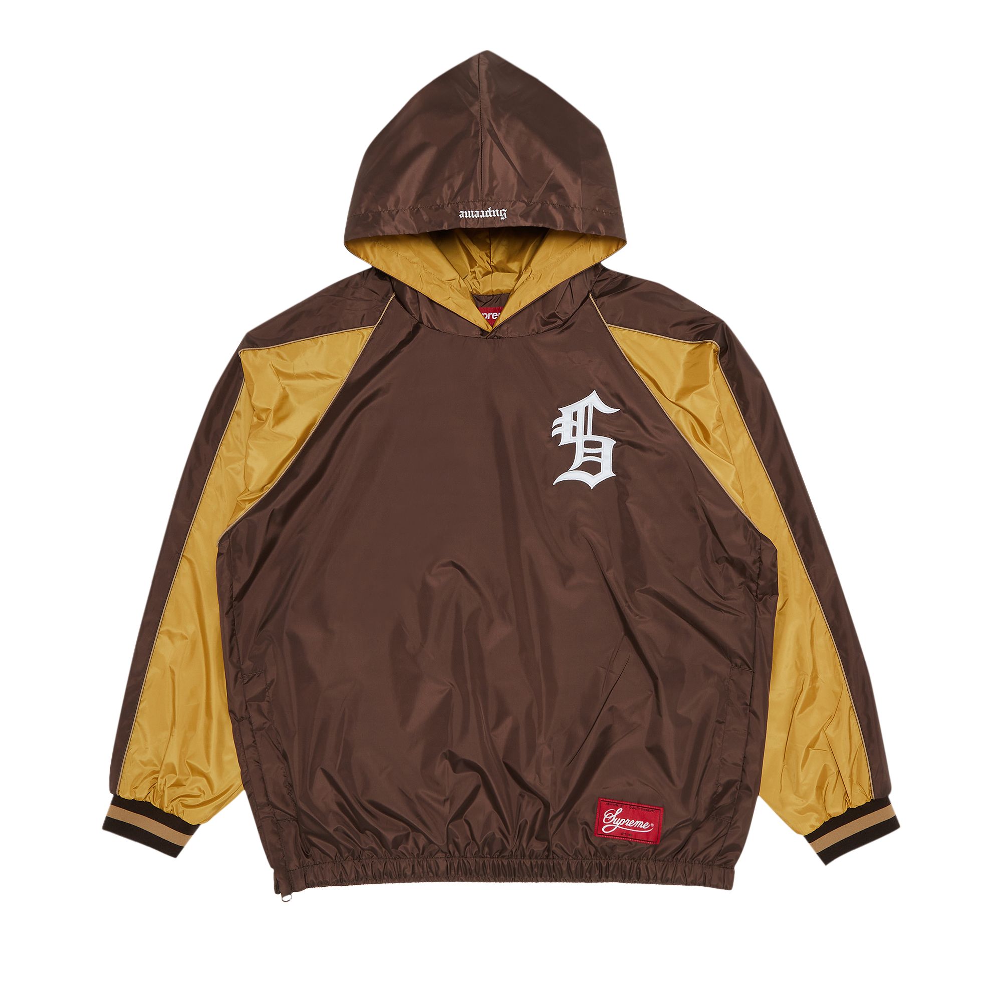 Supreme Hooded Warm Up Pullover 'Brown' | Men's Size L
