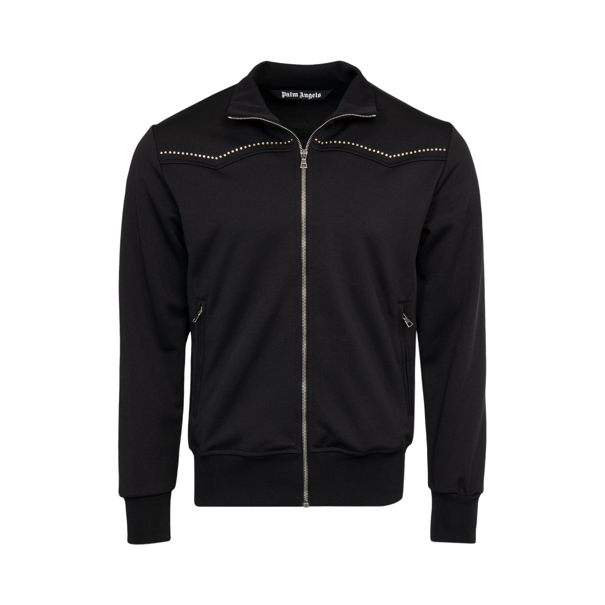 Pre-owned Palm Angels Monogram Stud Track Jacket 'black/silver' | Men's Size M