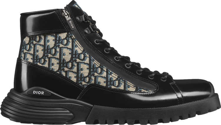 Dior Combat Ankle Boot 'Dior Oblique - Black'