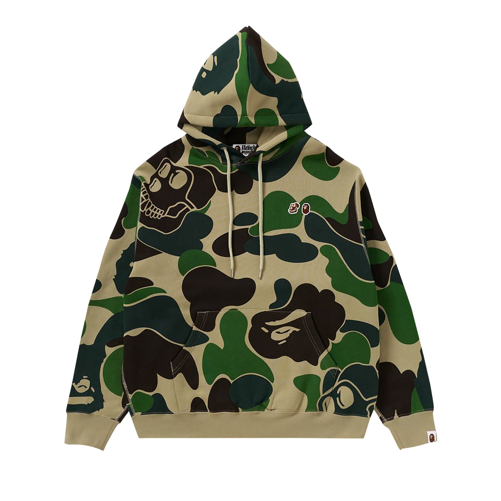 Pre-owned Bape X Bayc Camo Pullover Hoodie 'green'