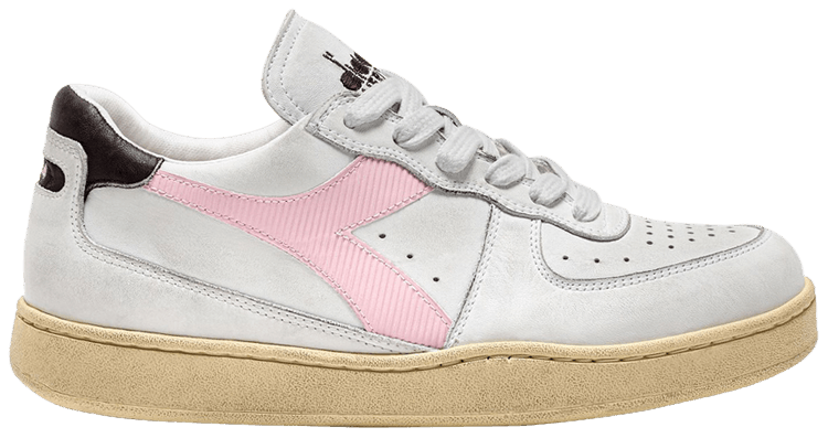 Diadora Mi Basket Low Used White Parfait Pink