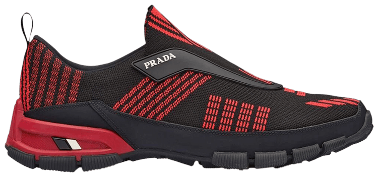 Buy Prada Crossection Knit Low Black Red 4O3223 1OUG F0BJP
