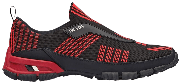 Prada Crossection Knit Low 'Black Red'