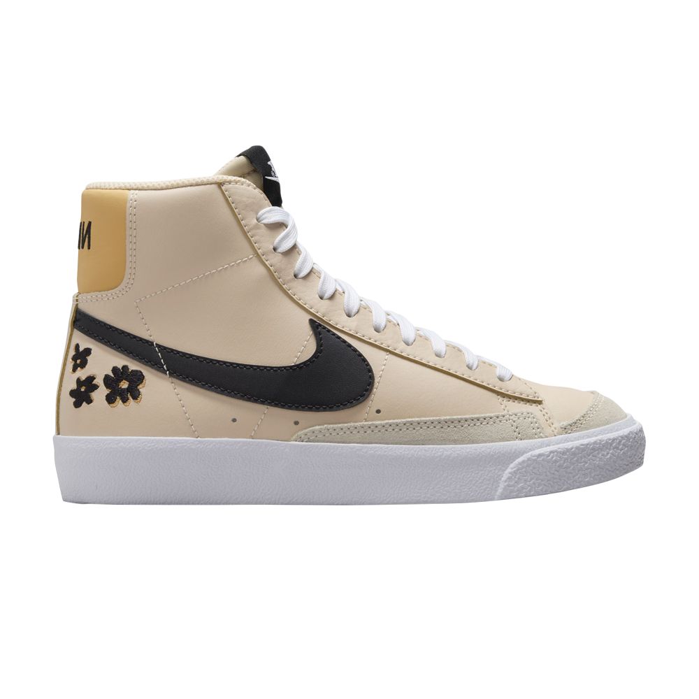 Pre-owned Nike Blazer Mid '77 Gs 'embroidered Floral' | Cream | Kid's Size 5