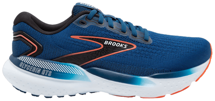 Brooks Glycerin GTS 21 2E Wide Blue Opal Nasturtium