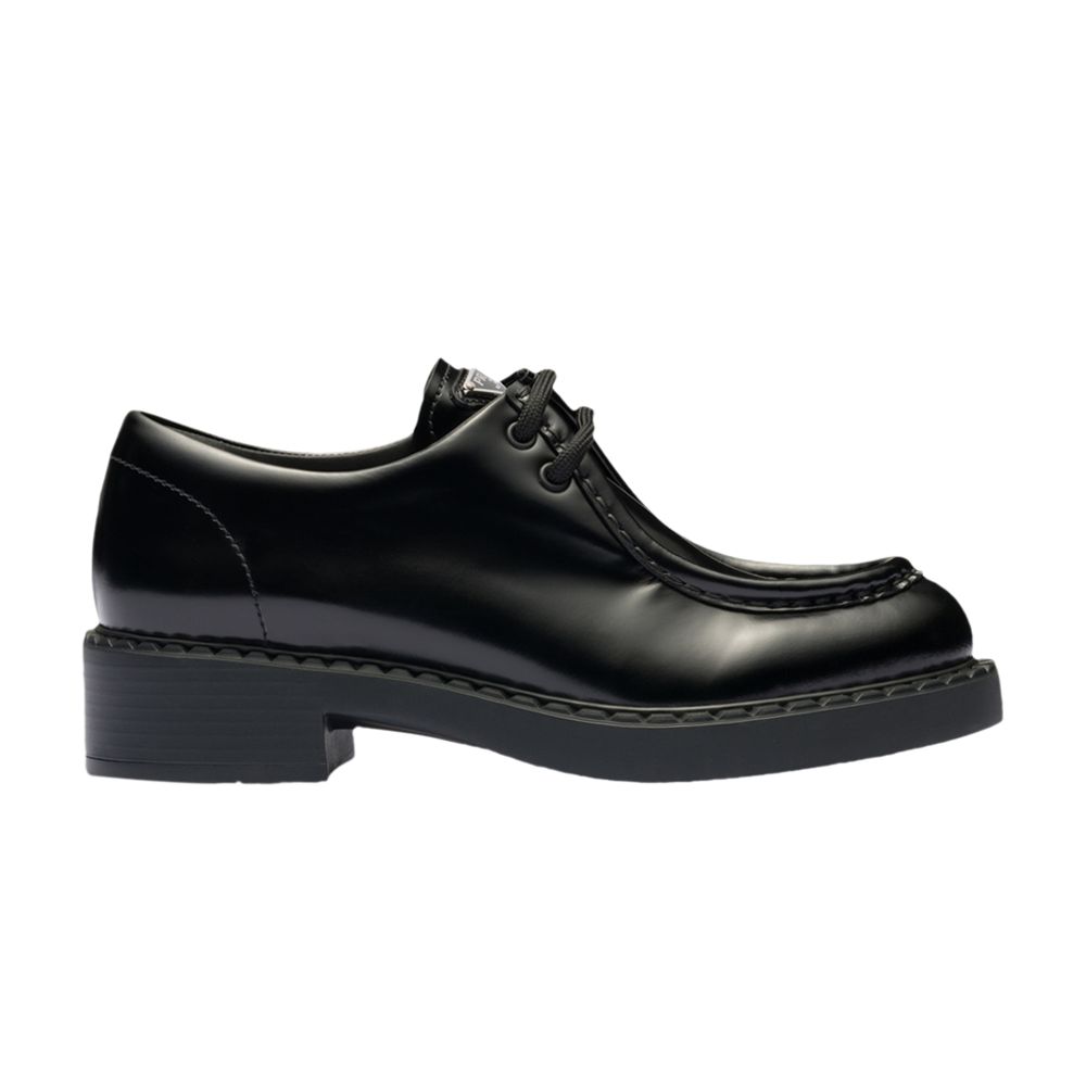 Pre-owned Prada Wmns Brushed Leather Lace-up 'black'
