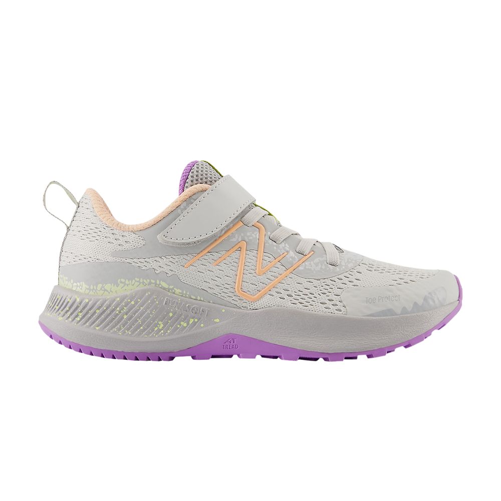 Pre-owned New Balance Dynasoft Nitrel V5 Bungee Lace Little Kid Wide 'grey Matter Purple Fade' | Kid's Size 11 In Gray