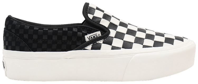 Classic Slip On Platform Woven Black Blanc de Blanc