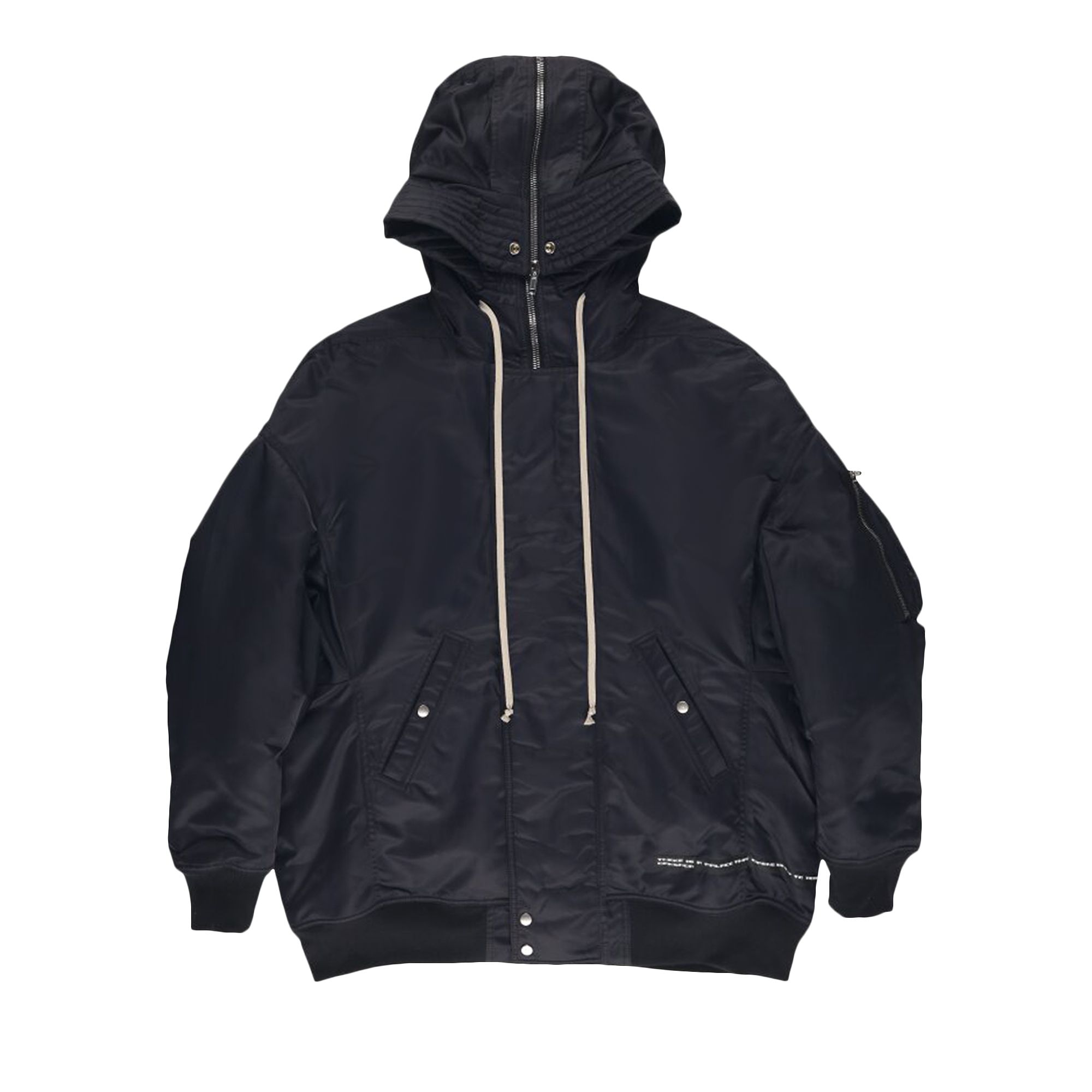 Pre-owned Rick Owens Drkshdw Hooded Long Bomber 'black/mauve' | Men's Size L