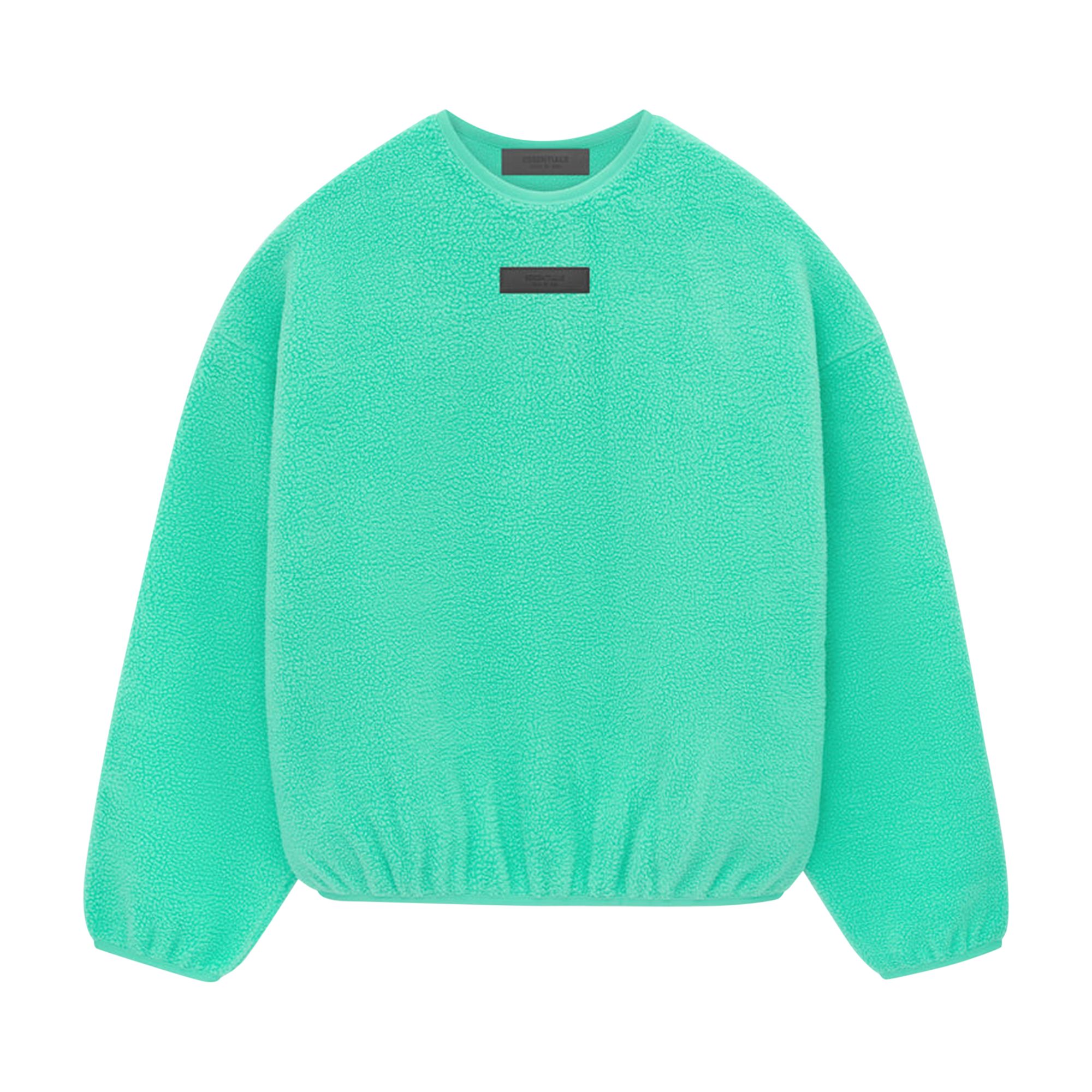 Fear of God Essentials Polar Fleece Crewneck 'Mint Leaf' | Green | Men's Size M