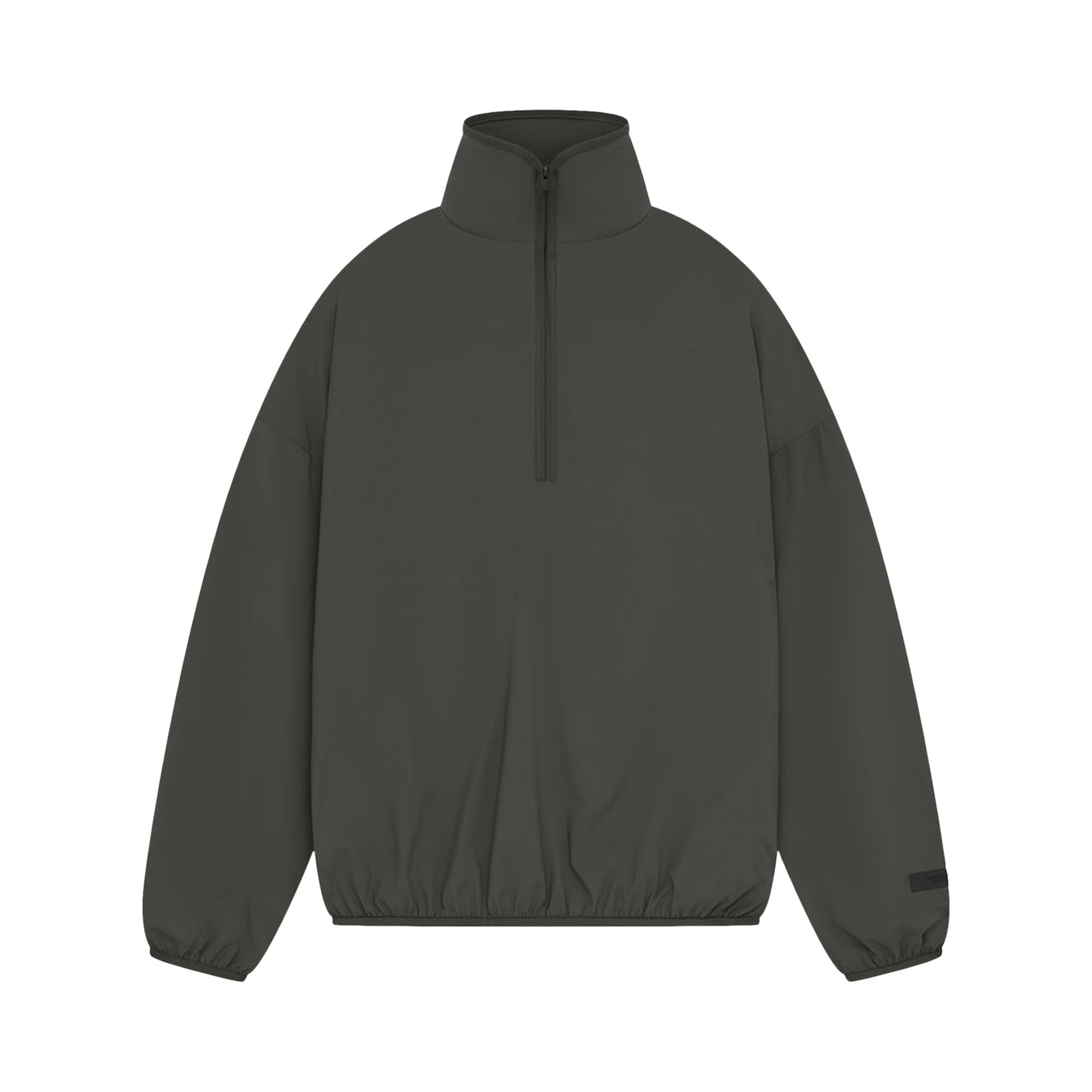 Pre-owned Essentials Fear Of God  Nylon Half Zip Mockneck 'ink' In Black