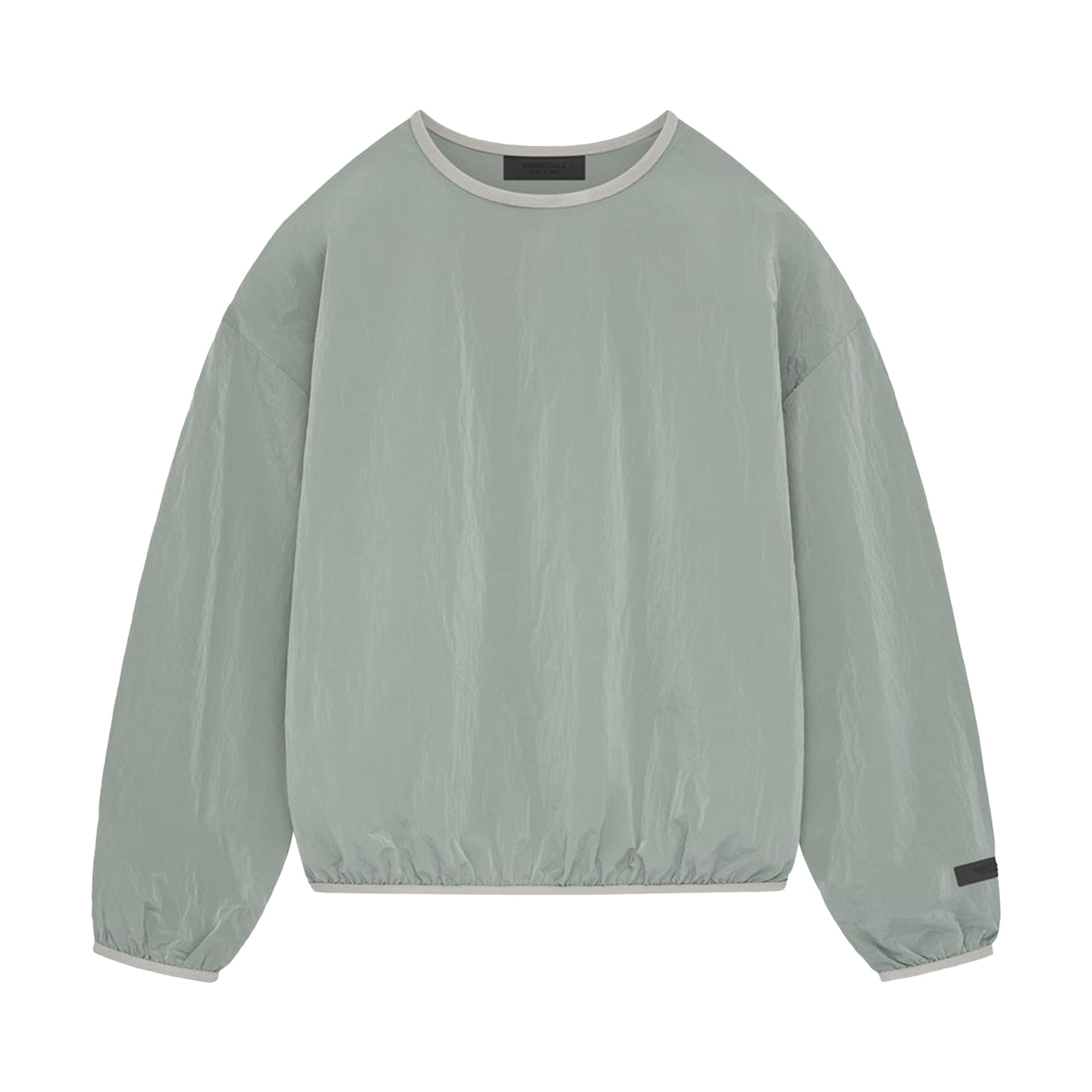 Pre-owned Essentials Fear Of God Crinkle Nylon Pullover Crewneck 'seal' In Grey
