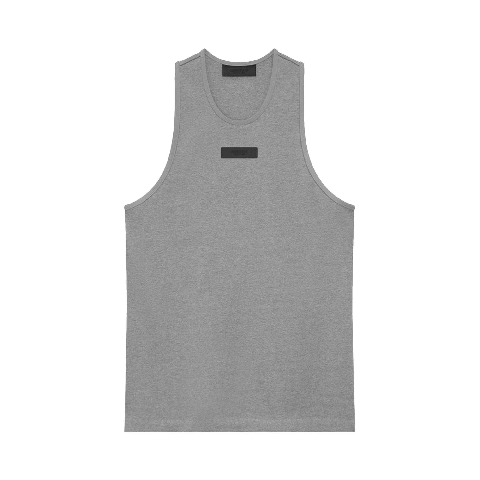 Pre-owned Essentials Fear Of God Tank Top 'dark Heather Oatmeal' In Grey