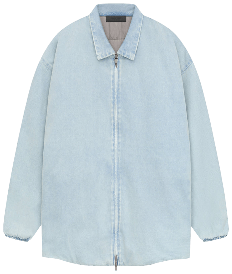 Buy Fear of God Essentials Filled Shirt Jacket Light Washed Denim