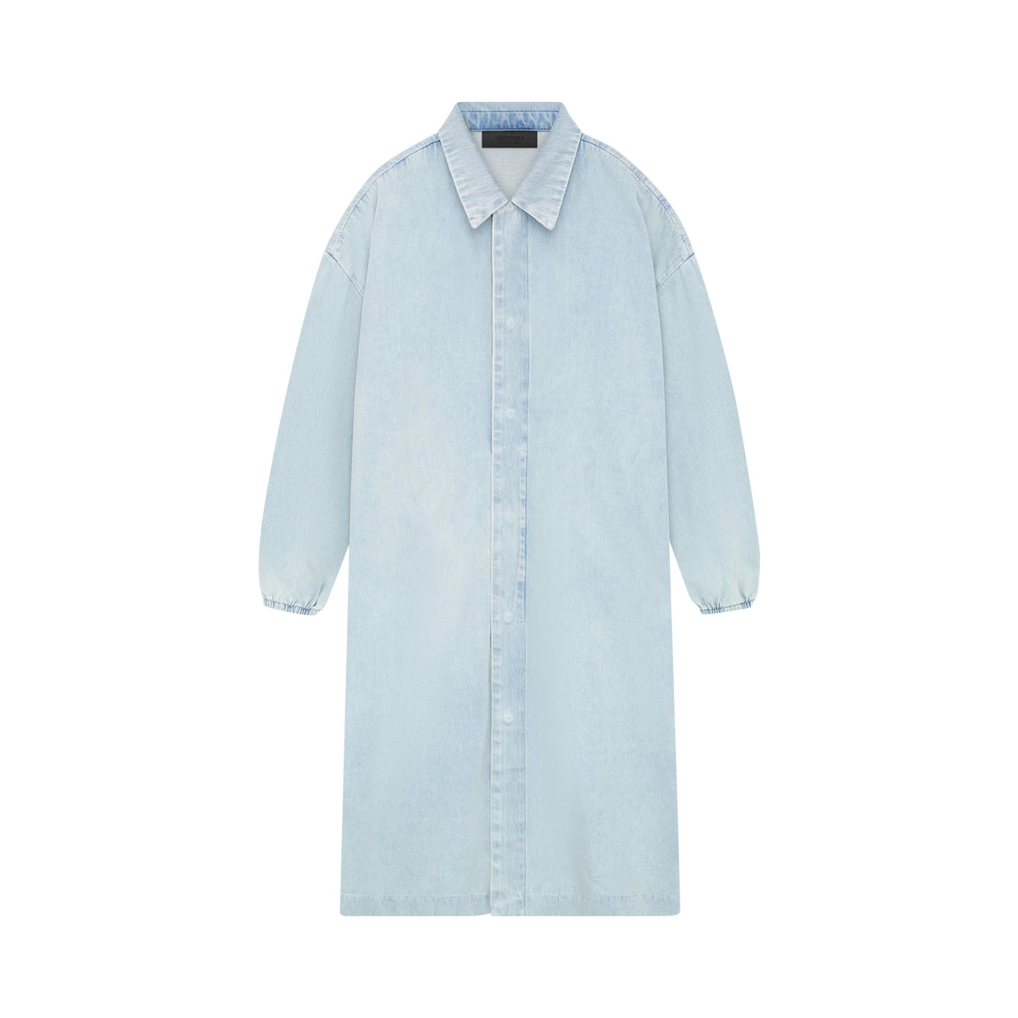 Pre-owned Essentials Fear Of God Car Coat 'light Washed Denim' In Blue