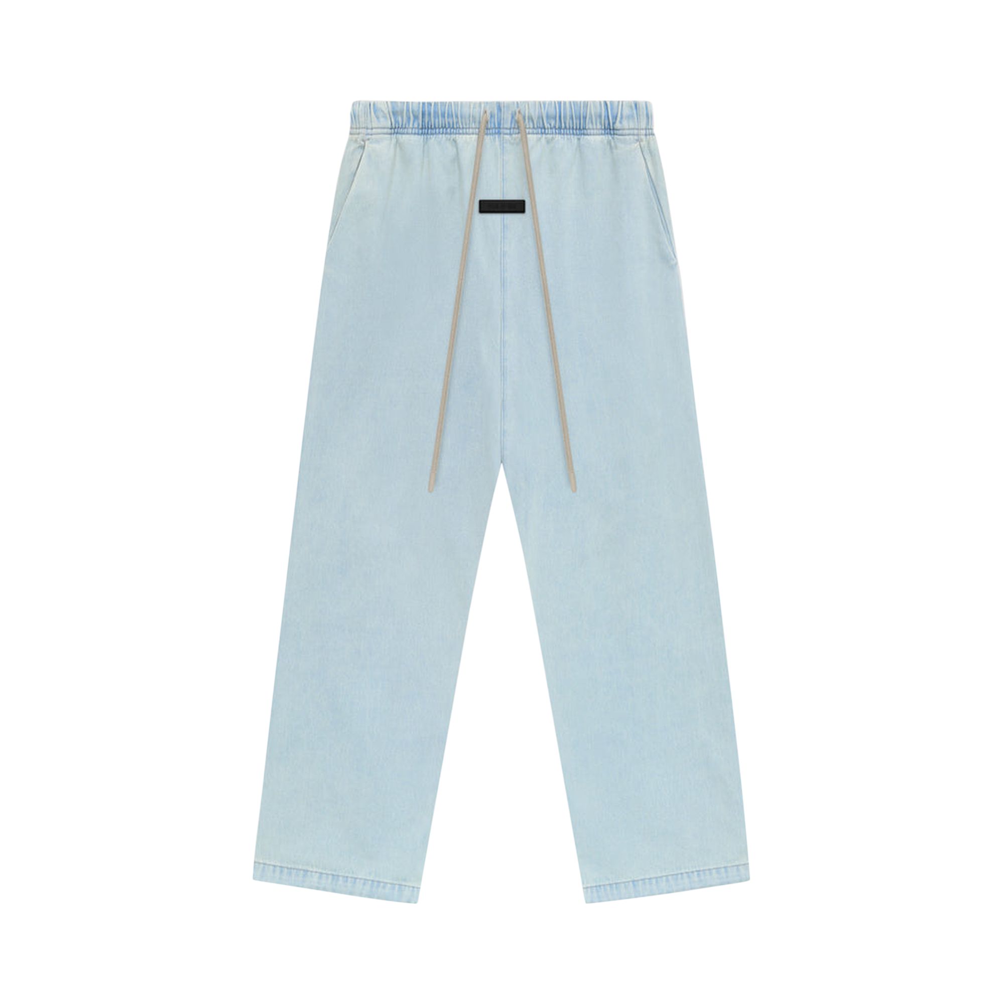 Pre-owned Essentials Fear Of God Relaxed Pants 'light Washed Denim' In Blue