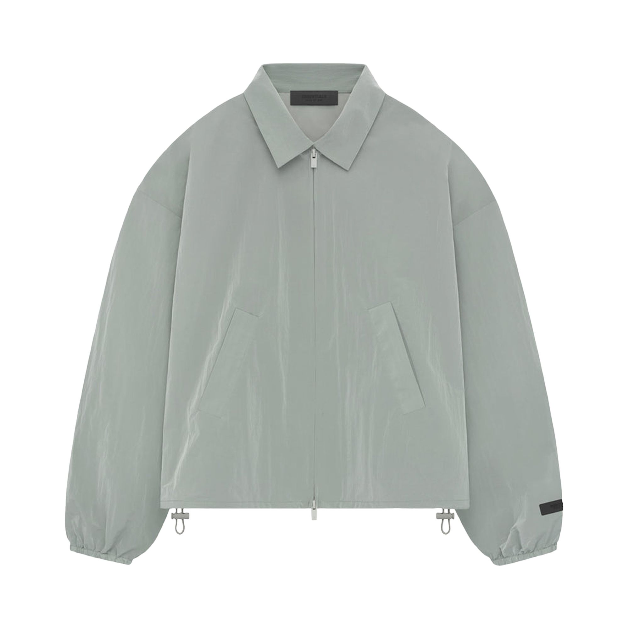 Pre-owned Essentials Fear Of God  Crinkle Nylon Shell Bomber 'seal' In Grey